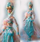 ooak  barbie  belly dancer in blue fantasy art doll