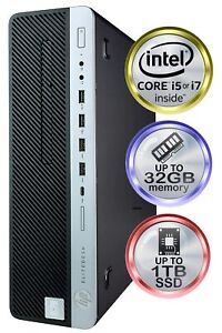 HP Desktop Computer PC ~ Up to i7 32GB RAM 1TB SSD HDD Windows 10 Pro 5G WiFi BT