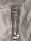 Heineken Beer Pint Glass Tall & Thin Embossed Raised Heineken On Bottom & Star