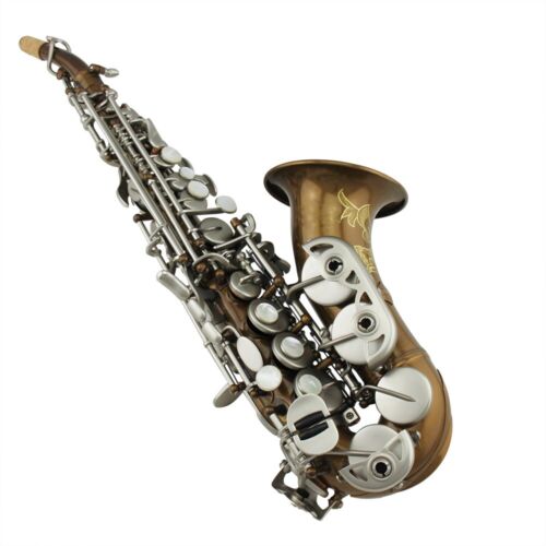 Eastern music Yani style vintage nickle Curved Soprano Saxophone soprano sax