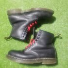 Dr. Martens Black Leather Lace Up Safety Boots Shoes Mens 12 Slip Resist DM509
