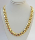 Solid 14k Miami Cuban Link Chain Necklace 9.5mm 14kt Yellow Gold 24