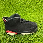 Nike Air Jordan 6 Retro Boys Size 8C Black Athletic Shoes Sneakers 384667-060