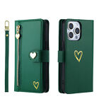 For iPhone 15 Pro Max 14 Plus 13 12 11 XS 87 Leather Stand Wallet Card Slot Case