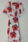 Forever 21 Contemporary Floral Wrap Dress With Flutter Sleeves, Size: XL