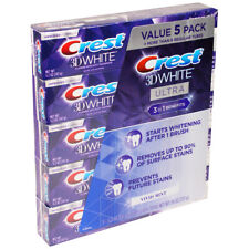 Crest 3D White Ultra Fluoride Anticavity Toothpaste, Vivid Mint 5.2 oz. 5 Pack