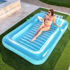Extra Large Inflatable Suntan Pool Float, Heavy Duty Inflatable Tanning Pool Lou