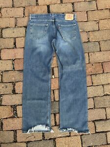 Vintage A1 2002 Levi’s 529 Low Rise Straight Baggy Denim Jeans Size 36x33 Y2K
