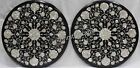 18x18 Inches MOP Inlaid Coffee Table Top Marble Breakfast Table  Set of 2 Piece