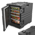 82 QT Insulated Food Pan Carrier Hot Box Stackable for 5 Full-Size w/Wheels