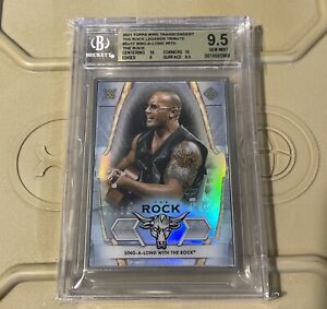 2021 Topps WWE Transcendent The Rock /50  GEM MMT 9.5 BGS with 10 Subgrades!