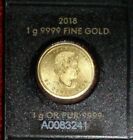 2018 1 Gram .9999 Gold Canadian Maple Leaf Coin In Assay - New/Uncirc. Maplegram