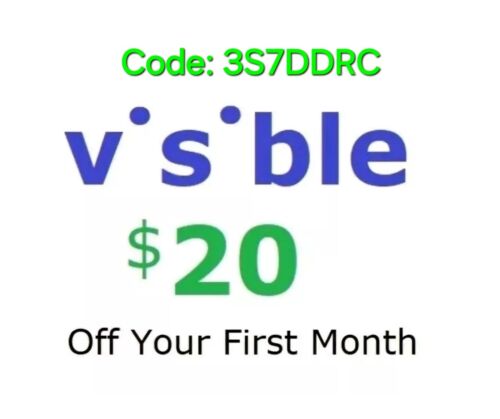 Visible Wireless by Verizon UNLIMITED Plan for 5$, first month My code 3S7DDRC