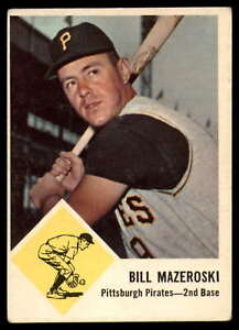 1963 Fleer #59 Bill Mazeroski EX Excellent Pirates