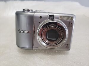 New ListingCanon PowerShot A1100 IS 12.1MP Point & Shoot Silver Camera PC1354 Tested Works