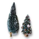 Lemax Christmas Trees Lot Of 2 Bottle Brush Decorated 8.5” & 6” Vintage
