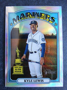 2021 Topps Heritage #101 Kyle Lewis Mariners Chrome Baseball Card 566/572