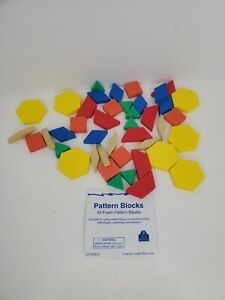 42 Math  Pieces Foam Mathematics Manipulatives Pattern Blocks Shapes