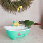 Parrot Birdbath Bowl with Fountain Pump, Pet Bird Automatic Bathtub Toy