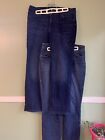 Lee Petite Relaxed Fit Straight Leg Mid Rise Jeans Lot Of 2  Size 10P. Dark Wash