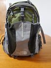 The North Face Recon Backpack Hiking School Laptop Adjustable Padded Gray/Green