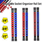 6PCS ABS Socket Organizer Drive Socket Holder Storage Set Rail Rack 1/4 3/8 1/2