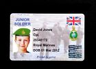 Personalised Child's Kids Soldier Royal Marines Commando Novelty Fake ID Card