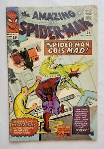 Amazing Spider-Man 24 - VG 4.0 - Mysterio, Betty Brant, Steve Ditko  (1965)