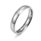 4MM Stainless Steel Gold Plated Men Women Wedding Ring Band Size 3-13