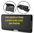 Phones Slim Fit Leather Case Pouch Belt Clip With Loop Phone Holder Holster