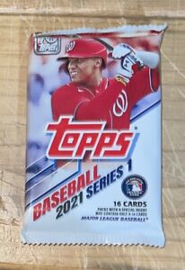 Topps 2021 Series 1 Baseball Pack 16 Cards Per Pack Factory Sealed New