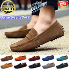 Suede Leather Men Casual Shoes Loafers Driving Moccasins Slip on Leather Shoes