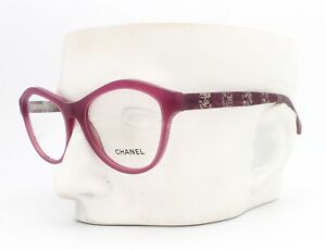 Chanel 3291 1485 Eyeglasses Glasses Milky Purple Silver CC Logo 54-17-140
