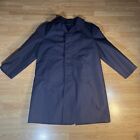 Vintage Sears Overcoat Mens Size 42 Blue Trench Style