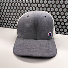 Champion Hat Cap Hat Fitted Small Medium Gray Logo Stretch Flexfit Adult Mesh