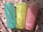 lot of 3 Tupperware vintage tumblers cups with lids pastel