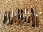 Lot of 10 TSA Confiscated Wooden Handle Assisted & Manual Folding EDC Knives