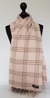 Geniuine Burberry scarf 100% Lambswool in excellent condition nova check Pink