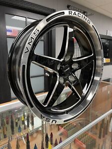 VMS V Star Drag Racing Rim Wheel Polished Lip 18x5 5x115 -30 ET For 06 21 Dodge