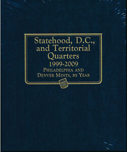 Whitman Album 2821 State, DC & Territories Quarter 1999-2009 P&D Mints  Book 25c