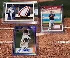 Jack Leiter 3 Card RC Patch/3 Jersey Patch, Auto, Relic Lot Rangers Rookie