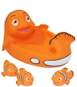 Rubber Clown Fish Family Bathtub Pals - Floating Bath & Pool Toy