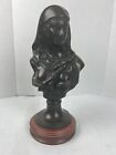 L After L. Buese cast bronze bust of a gypsy girl 1889