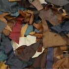 Cowhide Leather Upholstery Scrap Medium 1 Pound Upcycling 3-4 oz Color Pieces
