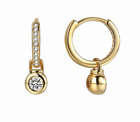 Small Hoop Huggie Gold Plated Earrings for Little Girls Children Womens Jewelry