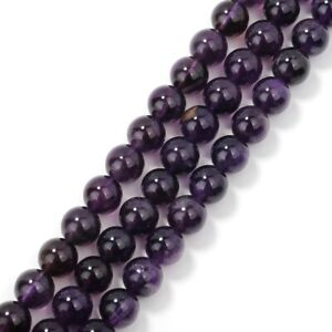 Natural Amethyst Smooth Round Beads Size 4mm 6mm 8mm 10mm 12mm 15.5