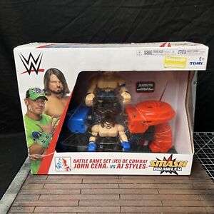 WWE John Cena and AJ Sales Battle Game Set Smash Brawler, 2018 Toy New