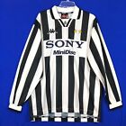 VTG Juventus FC 1995-1997 Kappa Sony MiniDisc Long Sleeve Soccer Jersey Italy XL