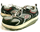 Skechers Shape-Ups Womens 9.5 Walking Toning Shoes Sneakers Black Gray 11806