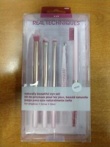 REAL TECHNIQUES Naturally Beautiful Eye Makeup Brush Kit 5 Piece Set (2634) R1P3